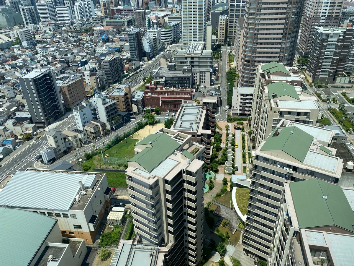 住宅と高層建築が並ぶ東京の都市景観